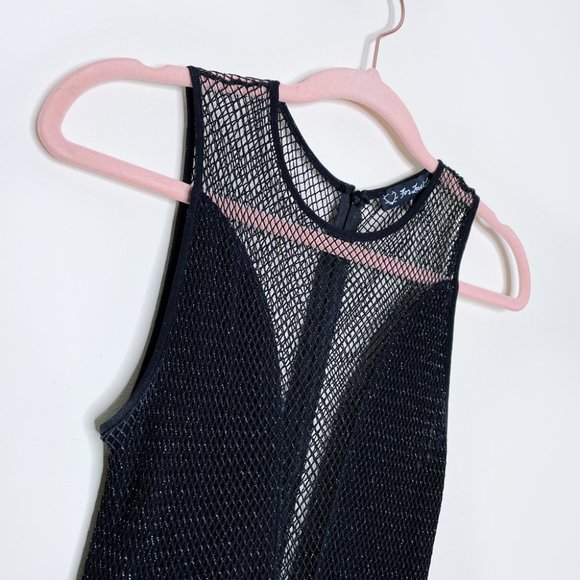for love and lemons metallic mesh lulu skater dress - size xs - Picture 7 of 7